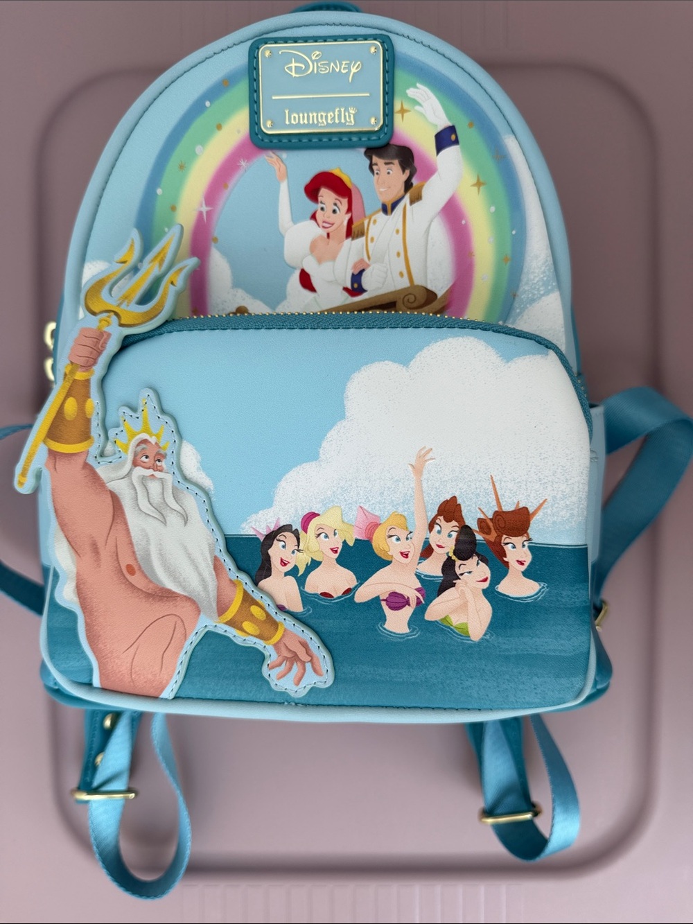 Loungefly Disney The Little Mermaid Blue Mini Backpack